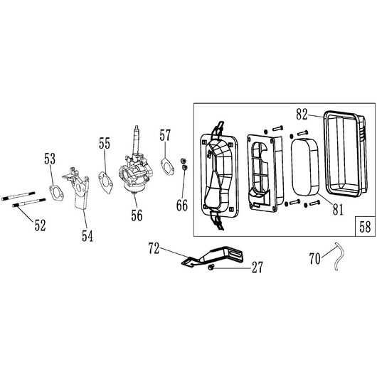Воздушный фильтр и карбюратор Champion GG3300